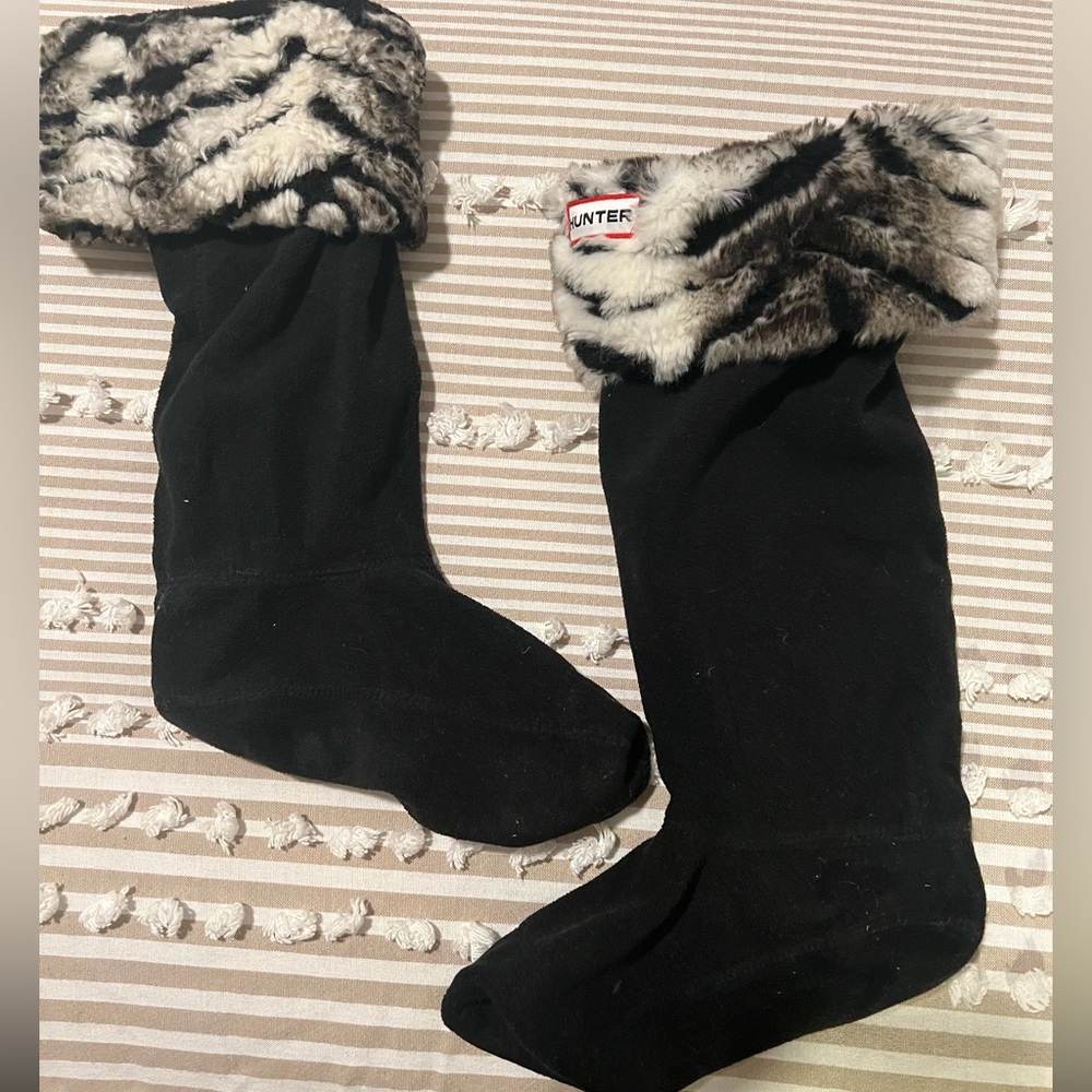 Hunter boots, socks